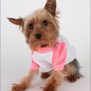 American Apparel Doggy Baseball Tee Pink  Sleeves